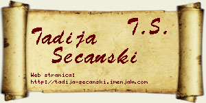 Tadija Sečanski vizit kartica